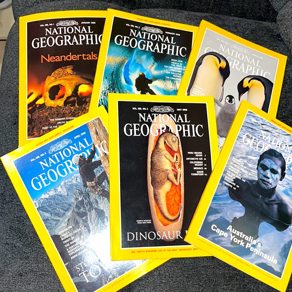 National Geographic 1996 (LOT OF 6)